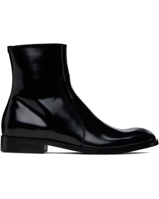 Maison Margiela Black Zip Boots for men