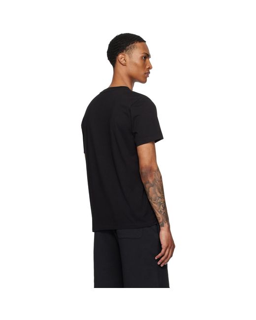 Moncler Black Three-Pack Logo Patch Cotton T-Shirts for men