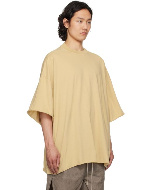 メンズ Rick Owens ベージュ Hollywood Tommy Tシャツ Natural