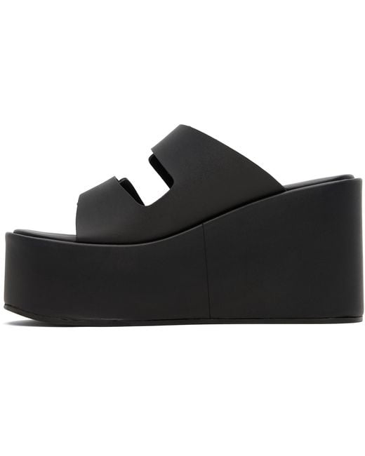 Coperni Black Patch Wedge Sandals