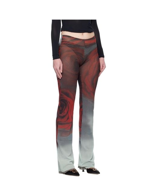 Jean Paul Gaultier Black 'The Blurry Roses' Lounge Pants