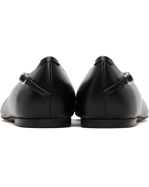 Jil Sander Black Elyss Ballerina Flats