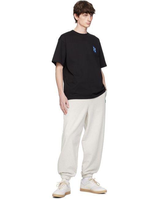 メンズ Adererror ブラック Sig; Trs Tag 04 Tシャツ Black