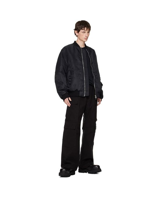 A Diciannoveventitre Blue Padded Bomber Jacket for men