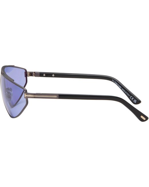 Tom Ford Blue Gunmetal Parker Sunglasses for men