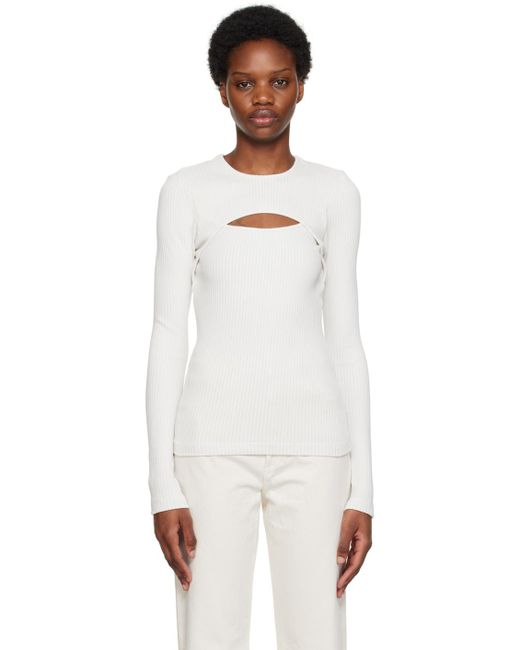 Agolde Black Off-white Lyza Long Sleeve T-shirt