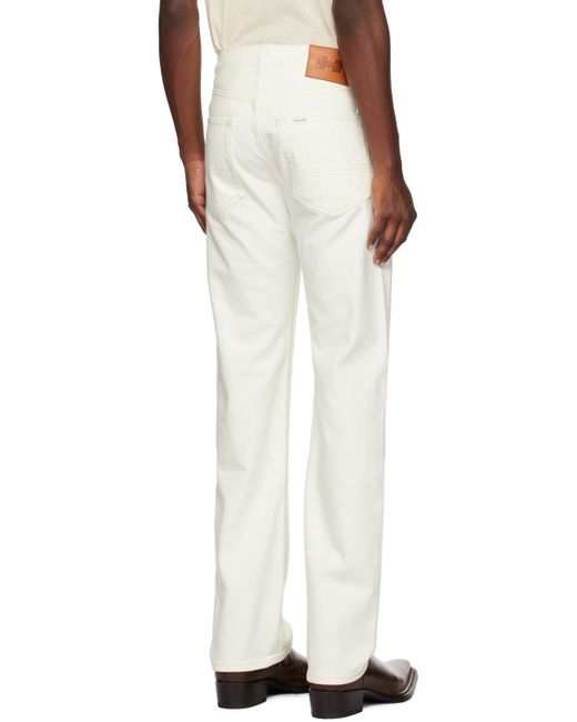 Haulier White Off- Straight-leg Jeans for men