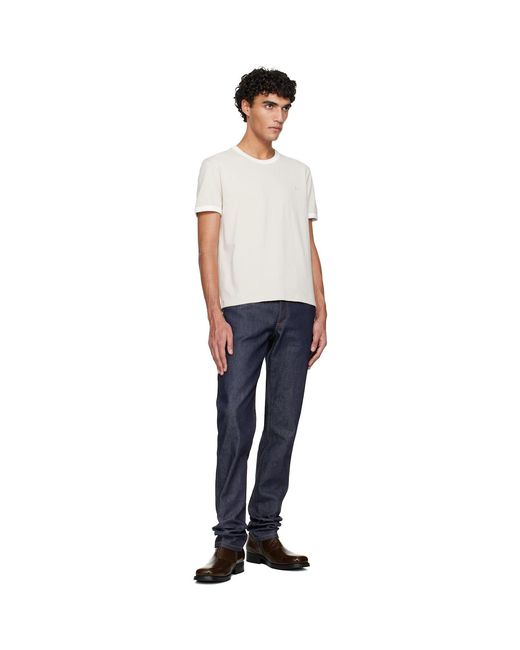 A.P.C. Black Embroide Logo T-shirt for men