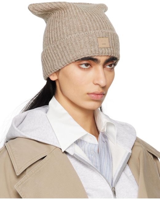 Acne Multicolor Face Logo Square Beanie