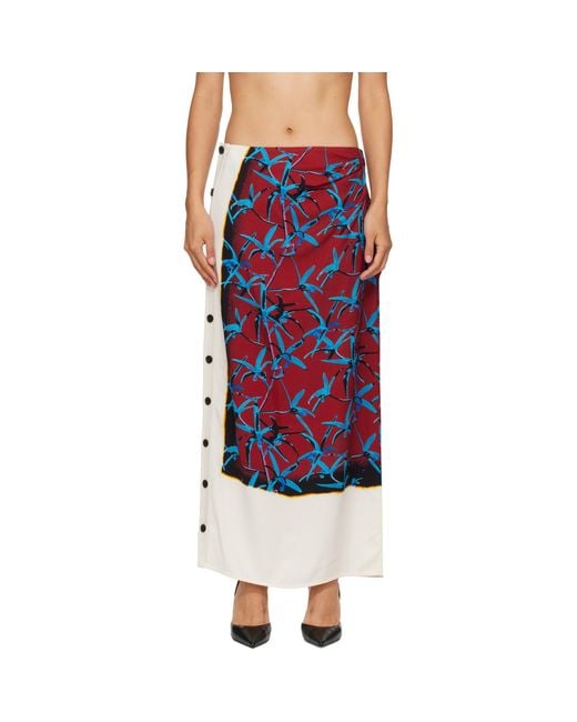 Proenza Schouler Red Anais Maxi Skirt