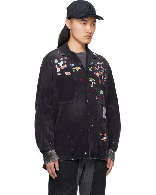 トップス Maison MIHARA YASUHIRO CORDUROY STICKER MAISON MIHARA YASUHIRO - Corduroy Sticker Shirt — SUPERMRKT