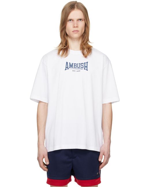 Ambush White Printed T-shirt for men