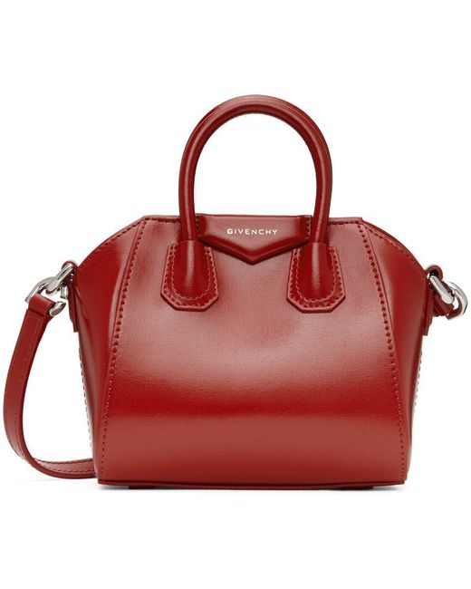 Givenchy Red Mini Antigona Bag | Lyst