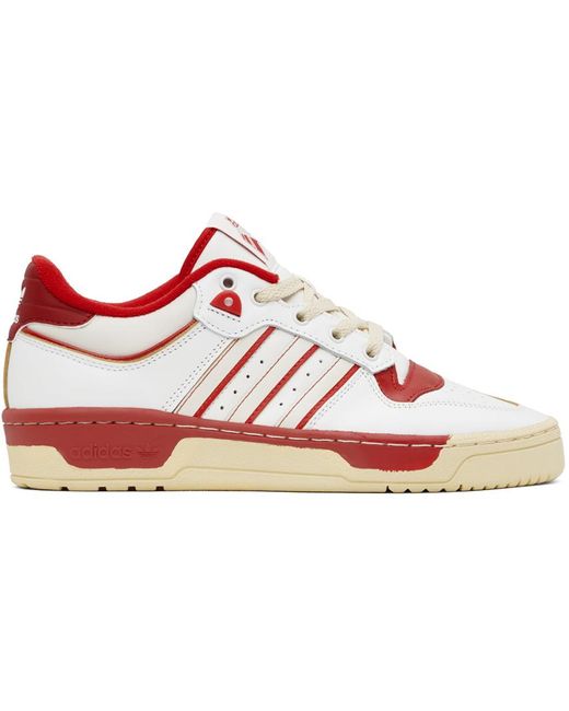 Adidas Originals Black White & Red Rivalry Low 86 Sneakers