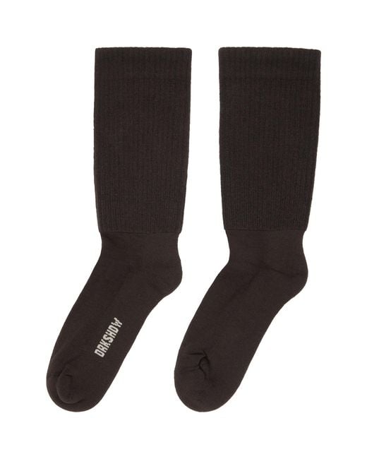 Rick Owens Black Concordians Knee High Socks