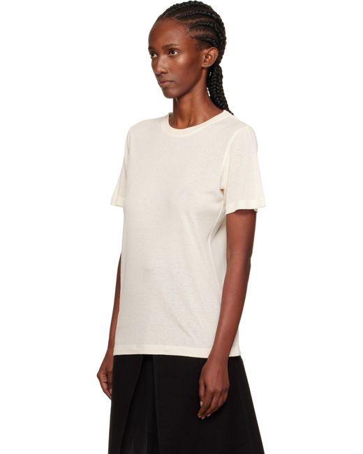 T-Shirt Camille Blanc Cassé GIA STUDIOS en coloris Black