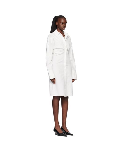Totême Black Slouch Cotton Shirt Midi Dress