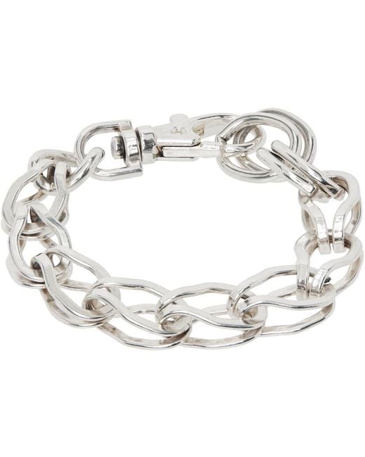 Martine Ali Ssense Exclusive Fox Chain Bracelet in Silver (White) for