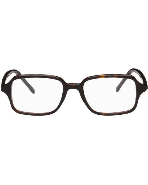 Gucci Tortoiseshell Square Glasses in Black for Men | Lyst