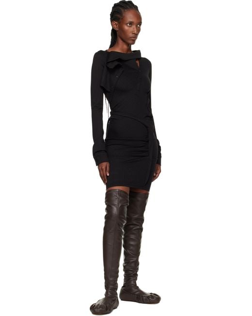 Yume Yume Black Overknee Ballerina Tall Boots