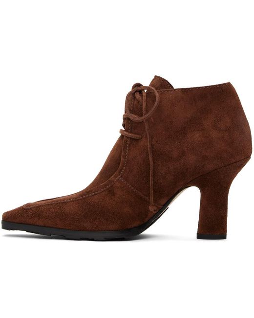 Chaussures à talon haut storm brunes en suède Burberry en coloris Brown