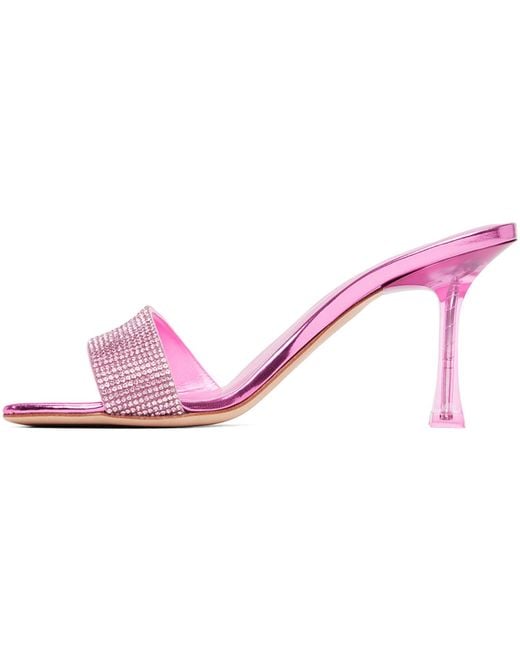 Magda Butrym Black Pink Crystal Heeled Sandals