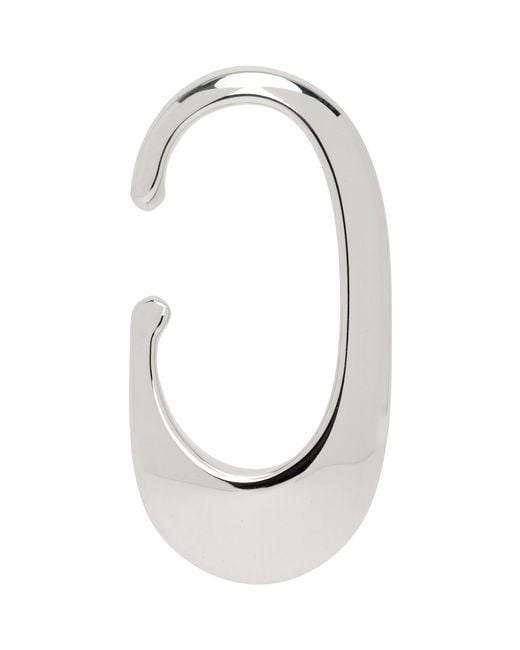 Lemaire Gray Long Drop Ear Cuff for men