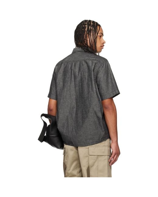 Sacai Black Light Weight Denim Shirt for men
