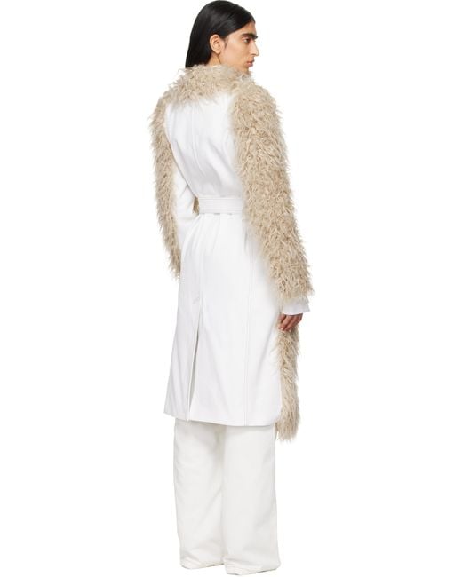 Dries Van Noten Black Paneled Faux-Fur Coat