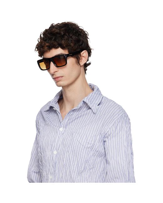 Prada Brown Square Sunglasses for men