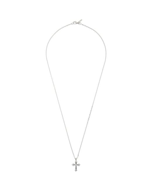 Emanuele Bicocchi Metallic Fleury Cross Necklace for men