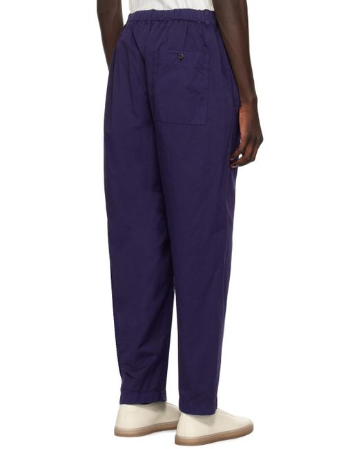 Lemaire Blue Relaxed Trousers for men