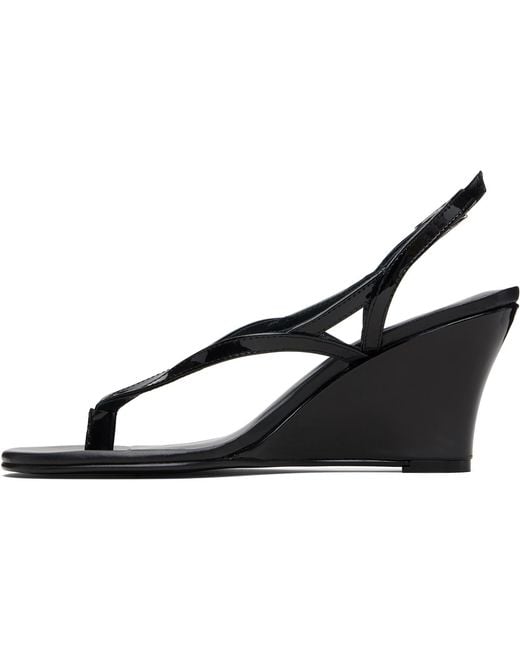 GIMAGUAS Black Wedge Heeled Sandals