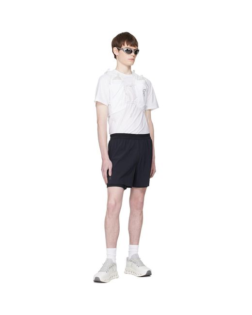On Shoes Black 5 Performance 2/1 Shorts for men