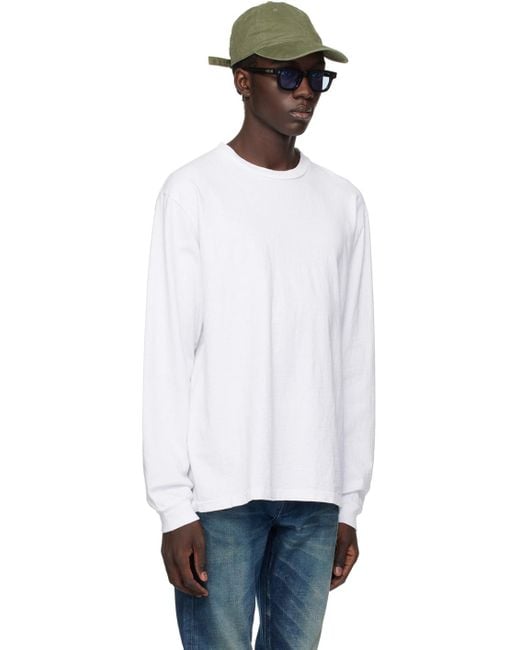 T-shirt à manches longues university blanc John Elliott pour homme en coloris Black