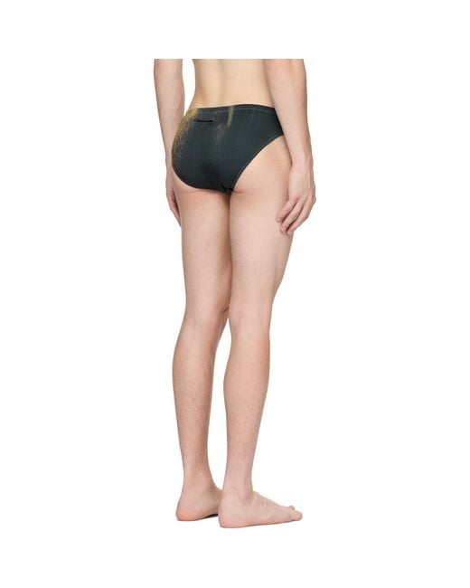 Jean Paul Gaultier Black Ssense Exclusive & Body Printed Water Swim Briefs for men