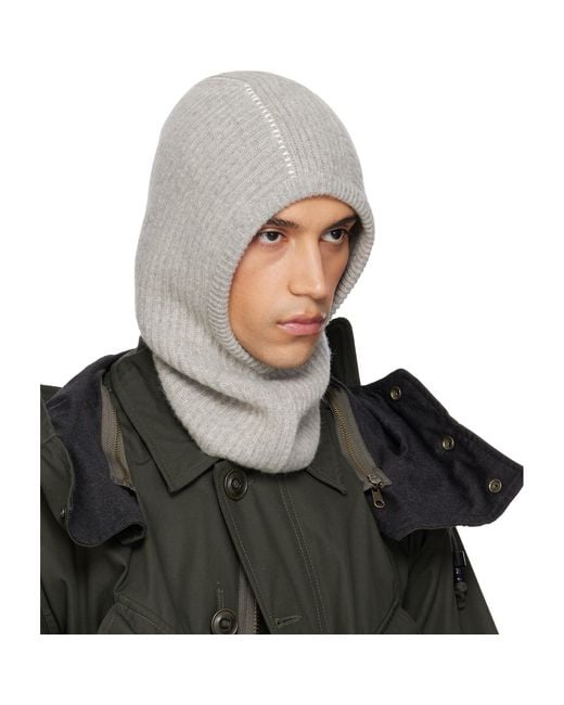 MM6 by Maison Margiela Multicolor Ribbed Wool Balaclava for men