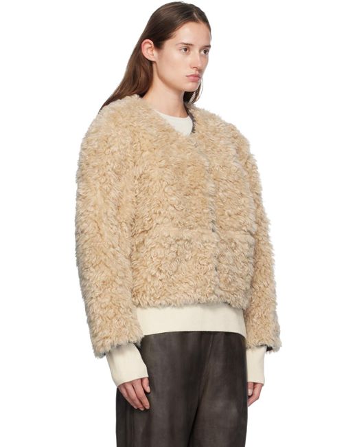 Stand Studio Natural Charmaine Reversible Faux-Shearling Jacket