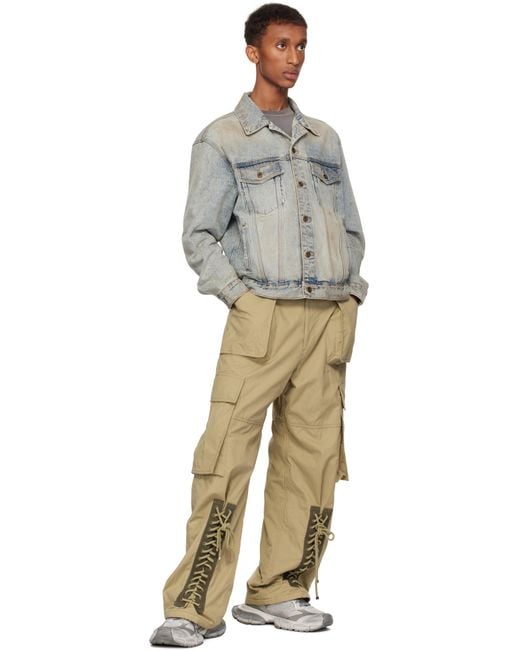 we11done Blue Washed Denim Jacket for men