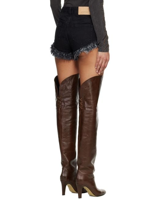 Isabel Marant Black Eneidala Denim Shorts