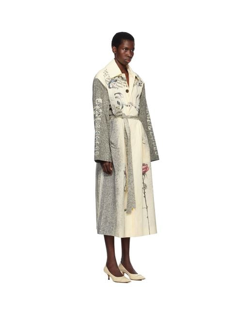 Jean Paul Gaultier Black Off- 'The Multi-Tattoo' Trench Coat