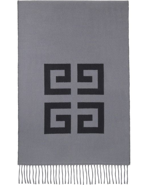 Givenchy Gray 4G Scarf for men