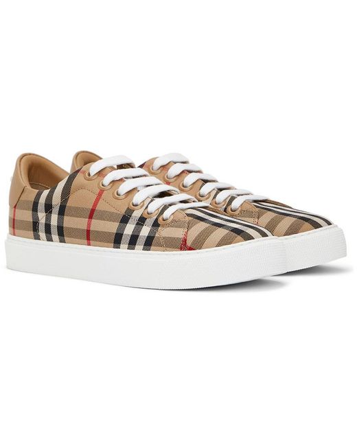 Burberry Black New Albridge Check Sneakers