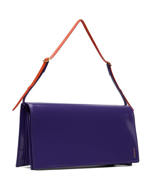 Jil Sander Purple File Medium Bag