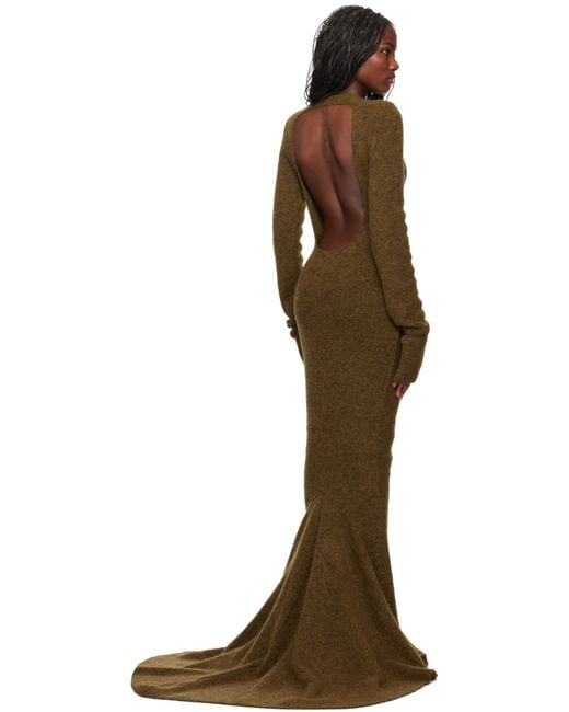 Rick Owens Natural Tan Porterville Luna Maxi Dress