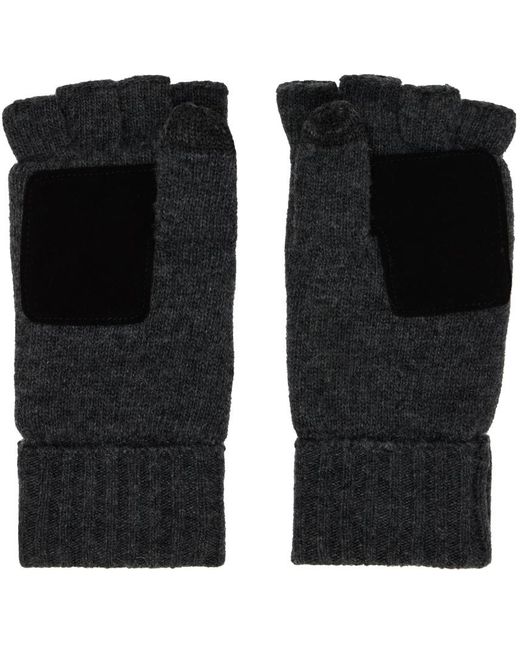 Polo Ralph Lauren Gray Convertible Gloves in Black for Men | Lyst UK