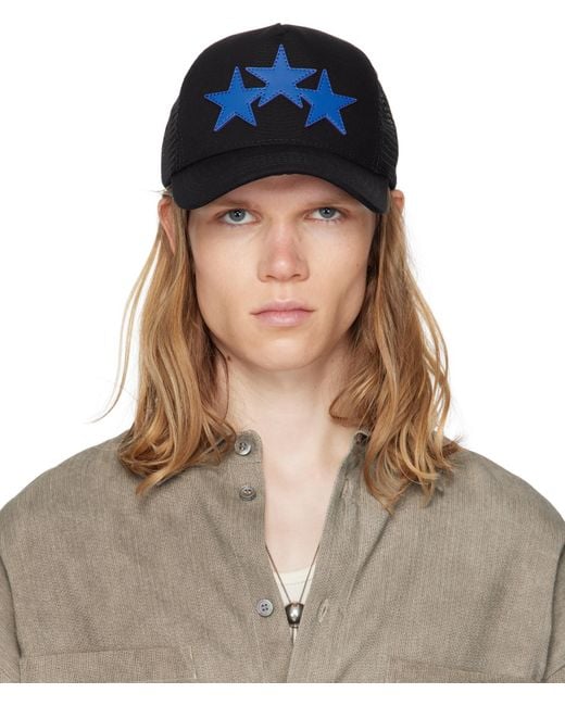 Amiri Blue 3 Star Trucker Cap for men