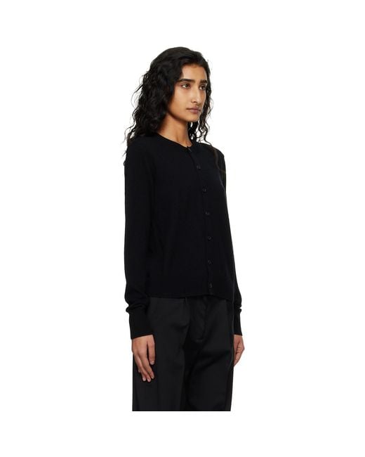 Acne Black Fitted Yak Wool Cardigan