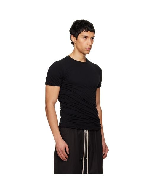 Rick Owens Black Temple Double T-shirt for men
