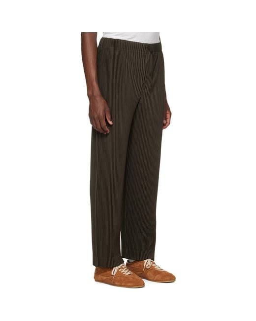 Homme Plissé Issey Miyake Brown Monthly Colors July Trousers for men